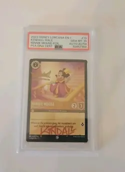 Disney Lorcana Minnie Mouse Princess Foil #13 Kendall Hale Sketch Auto PSA 10 - Image 1