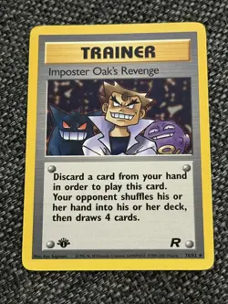 Pokemon TCG WOTC Team Rocket IMPOSTER OAK'S REVENGE NON- Holo Card 76/82 NM/LP - Image 1