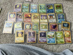 Vintage Pokemon Card Lot. Base Set, Fossil Lot (LP-HP) - Image 1