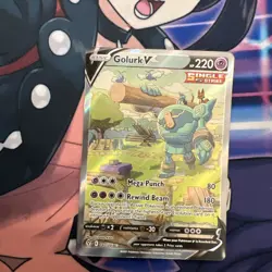 Golurk v Alternate Full Art Holo Card 182/203SWSH07 Evolving Skies Single Strike - Image 1