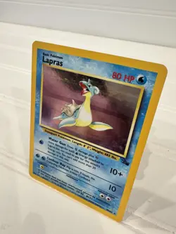 Pokemon TCG Lapras Fossil Holo Unlimited Rare Card 10/62 Vintage - Image 5