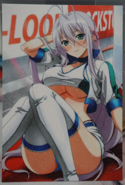 Rossweisse Tracksuit High School DxD Sexy Waifu Textured Custom Card - Image 1