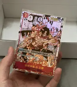 One Piece Chinese Card Game Paramount War Ace Manga OP02-013 SR Alt Art - Image 3