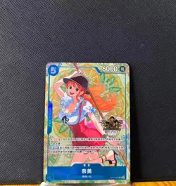 One Piece Chinese Card Game 3rd Anniversary Nami OP11-054 SR Alt - Image 1