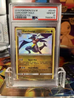 Pokemon PSA 10 Garchomp Hidden Fates Holo Card SV40/SV94 - Image 1