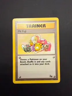 Pokemon TCG Trainer Card Mr. Fuji Fossil 58/62 Regular LP! - Image 1