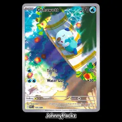 Oshawott 105/086 - 2025 White Flare Illustration Rare Holo - Pokemon Card (NM) - Image 1