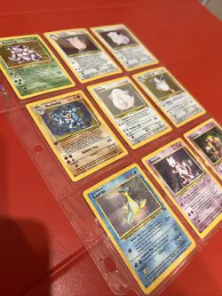 Assorted Ungraded Pokemon Cards Base Set Machamp Nidoking Clefairy Mewtwo Lapras - Image 4