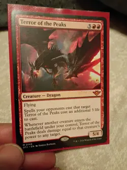 FOIL - PSA 9 MINT MTG Magic - Terror of the Peaks - Core Set 2021 (POP 2) - Image 1