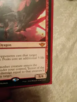 FOIL - PSA 9 MINT MTG Magic - Terror of the Peaks - Core Set 2021 (POP 2) - Image 4