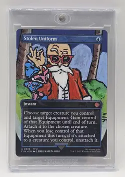 Magic MTG Altered Hand painted Master Roshi Salt Bae Meme Stolen Uniform - Image 1
