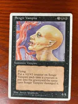 MTG Sengir Vampire SINGLE USED Moderate Play CONDITION SEE PHOTOS - Image 1