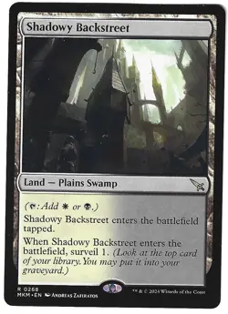 MTG SHADOWY BACKSTREET - RARE - MURDERS AT KARLOV MANOR - #0268 - NM - Image 1