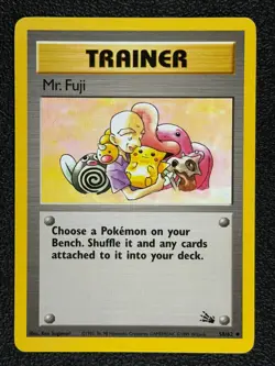 Mr. Fuji 58/62 Base Set Series Fossil Uncommon Pokemon TRAINER Card WOTC 1999 NM - Image 1