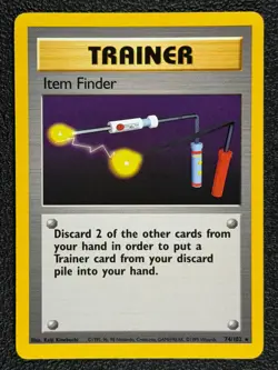 ITEM FINDER 74/102 Base Set Series Base Set RARE Trainer POKEMON CARD 1999 - NM - Image 1