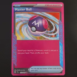 Pokemon Master Ball ACE SPEC Rare 153/162 SV05 EN Trainer-Item Temporal Forces - Image 1