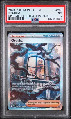 2023 POKEMON PAL EN-PALDEA EVOLVED SPECIAL ILLUSTRATION RARE #268 GRUSHA PSA 7 - Image 1