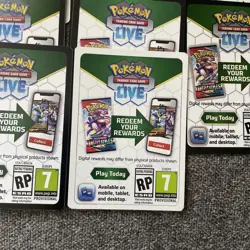 Pokemon Live Trading Card Game Digital Rewards Unused Redemption Card Lot (56) - Image 3