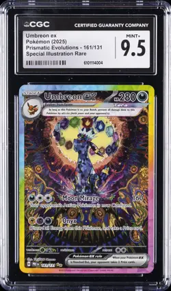 2025 POKEMON PRISMATIC EVOLUTIONS SPECIAL ILLUSTRATION #161 UMBREON EX CGC 9.5 - Image 1