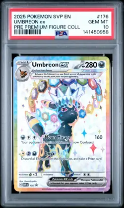 2025 POKEMON SVP PROMO PRE PREMIUM FIGURE COLLECTION #176 UMBREON EX PSA 10 - Image 1