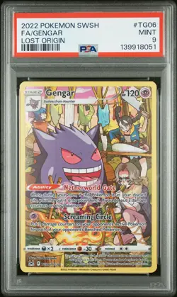 2022 POKEMON SWORD & SHIELD LOST ORIGIN #TG06 FULL ART/GENGAR PSA 9 - Image 1