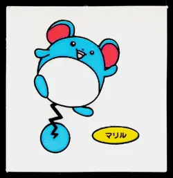 Marill Daiichi Deco Bread Sticker Pokemon Japanese Lightly Played - Image 1
