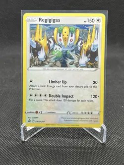 Pokemon TCG Regigigas SWSH Black Star Promos SWSH247 Promo Cosmos Holo Rare - Image 1