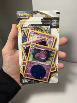 Pokemon Sword & Shield Rebel Clash Blister Pack Gengar Checklane - Sealed - Image 3