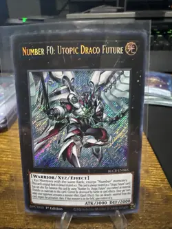 YUGIOH NUMBER F0: UTOPIC DRACO FUTURE BLCR-EN085 SECRET 1ST ED NM - Image 1