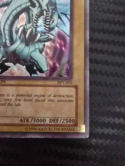 Yugioh: Blue-Eyes White Dragon (Secret Rare) Limited Edition BPT-003 LP/MP - Image 3