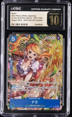 2025 ONE PIECE JPN A FIST OF DIVINE SPEED ALT ART #OP11-054 NAMI CGC 10 PRISTINE - Image 1