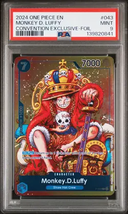 2024 ONE PIECE PROMOS CONVENTION EXCLUSIVE-FOIL #043 MONKEY D. LUFFY PSA 9 - Image 1