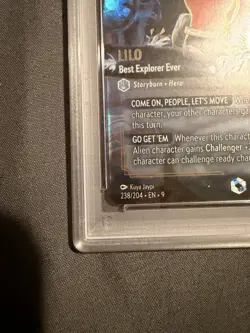 Disney Lorcana Fabled Lilo Best Explorer Ever Enchanted Foil Card 238/204 PSA 10 - Image 5