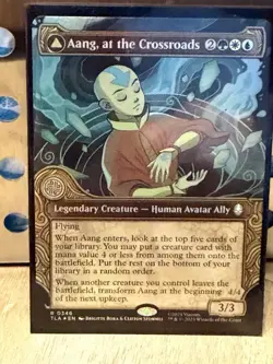 Aang, at the Crossroads Legendary Creature Rare White Green Blue Avatar MTG Card - Image 1