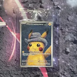 PIKACHU VAN GOGH WITH GREY FELT HAT SVP EN 085 PROMO POKEMON CARD-SEALED - Image 1
