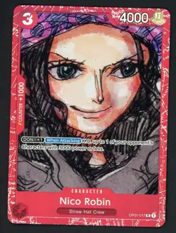 One Piece English OP01-017 Nico Robin Premium Card Collection Film Red - Image 1