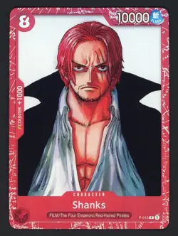 #1 One Piece English P-016 Shanks Premium Card Collection Film Red - Image 1
