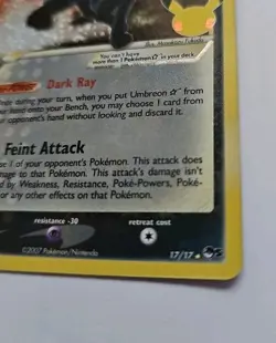 Umbreon Gold Star 17/17 Celebrations: Classic Collection - Pokemon Card Bin SC1 - Image 4