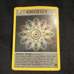 Pokemon TCG Rainbow Energy Holo Rare Card 17/82 Team Rocket 1st Edition - Image 1