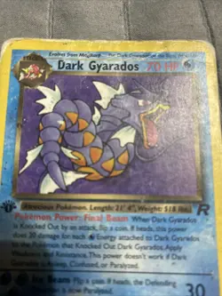 Dark Gyarados 25/82 Rare Team Rocket Pokemon Card WOTC 2000 Vintage TCG - Image 4