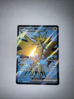 Pokemon TCG Zapdos EX 192/165 Scarlet & Violet Holo Card - Image 1