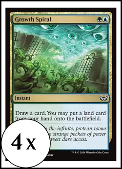 MTG - 4 x Growth Spiral - Duskmourn Commander - Playset 4x x4 - Image 1