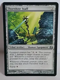 Mtg 🔮🔮 Thornbite Staff 🔮🔮Morningtide Regular 🌟 MT/NM 🌟 Magic The Gathering - Image 1