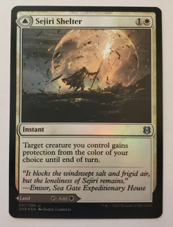 1x Sejiri Shelter Sejiri Glacier FOIL Zendikar Rising MTG Magic the Gathering NM - Image 1