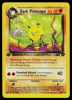 Pokemon Card - Dark Primeape Team Rocket 43/82 Uncommon 1st Edition - Image 1