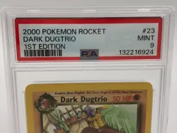 2000 POKEMON TEAM ROCKET Card DARK DUGTRIO #23/82 1ST EDITION graded PSA MINT 9 - Image 2
