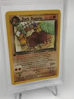 2000 POKEMON TEAM ROCKET Card DARK DUGTRIO #23/82 1ST EDITION graded PSA MINT 9 - Image 3
