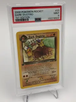 2000 POKEMON TEAM ROCKET Card DARK DUGTRIO #23/82 1ST EDITION graded PSA MINT 9 - Image 5