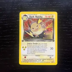 Dark Raichu Holo Pokemon Rare 83/82 Team Rocket Very Good Condition 1st Edition - Image 1