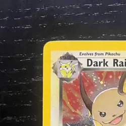 Dark Raichu Holo Pokemon Rare 83/82 Team Rocket Very Good Condition 1st Edition - Image 3